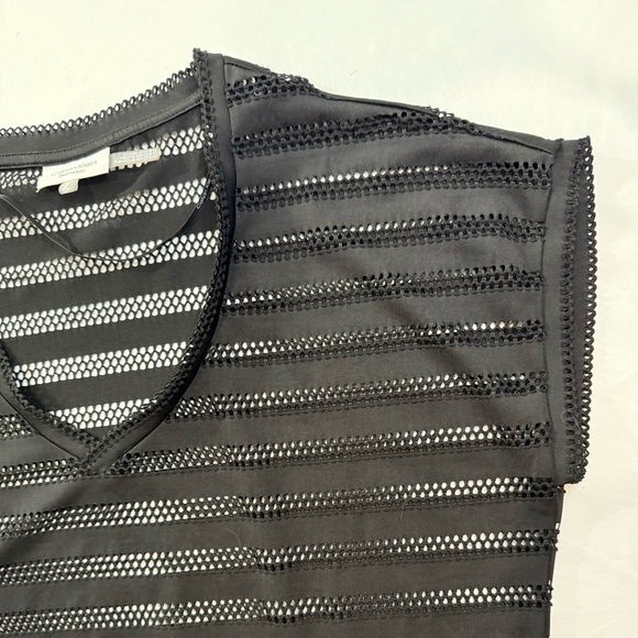 Calvin Klein Women Swimsuit Cover Up Open Knit Stripes Tunic Black Size Small - Picture 11 of 13